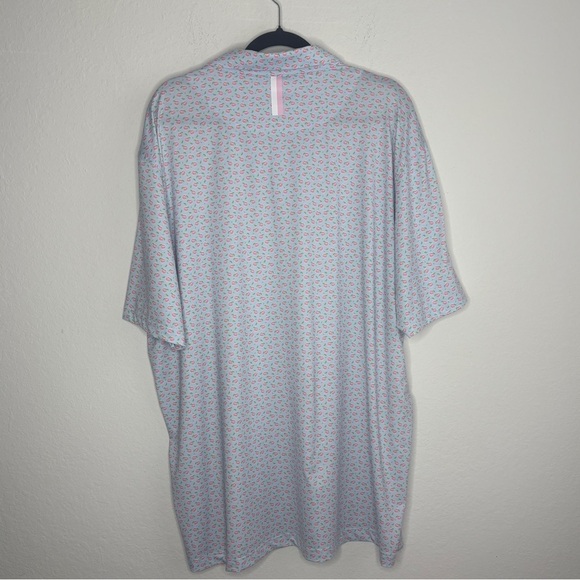 Men's Short Sleeve Performance Polo Pink Cocktail Drink Size XXXL Golf - Picture 6 of 8